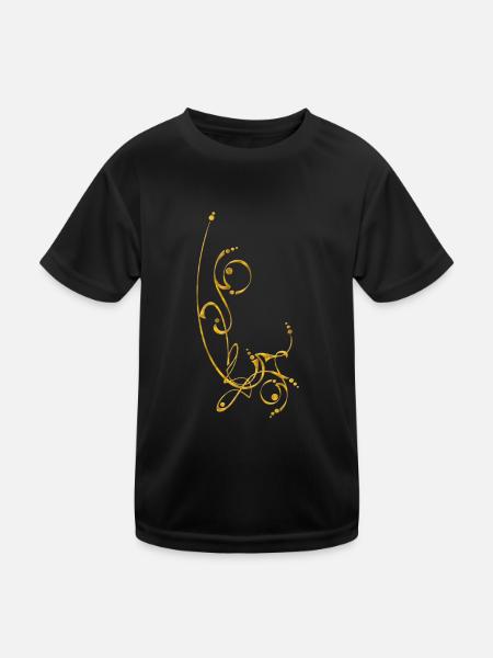 DECO 3 - Kinder Funktions-T-Shirt - Schwarz - Vorne