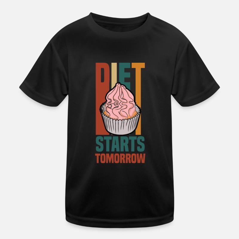 Diät beginnt morgen (Cupcake) Kinder Funktions-T-Shirt