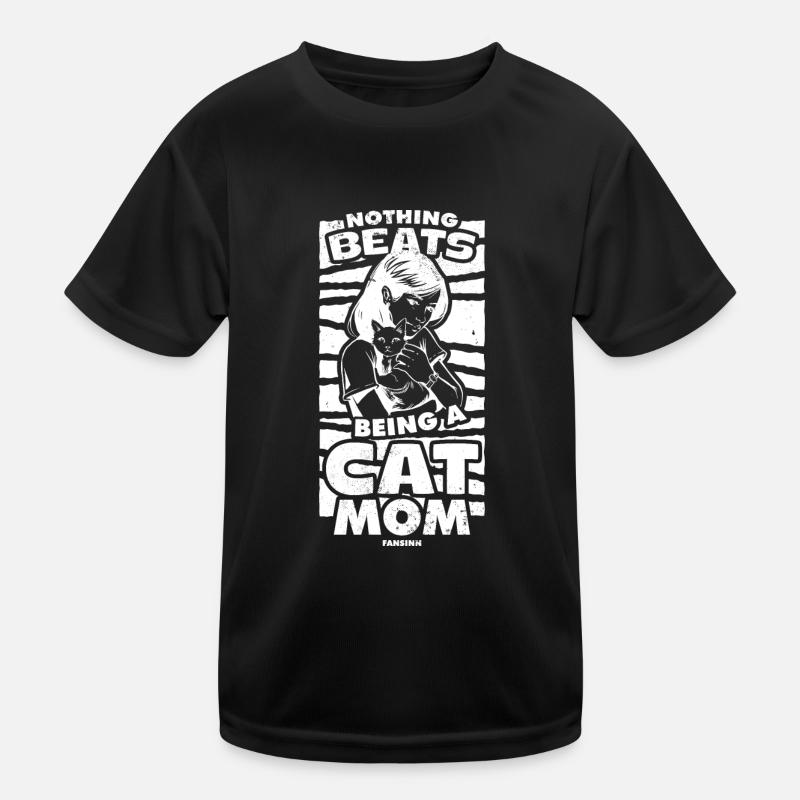 beste Katzenmama Katzendame Katzenbesitzer Geschen Kinder Funktions-T-Shirt