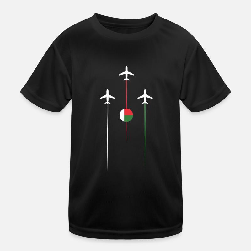 Madagaskar Fluggesellschaften Kinder Funktions-T-Shirt