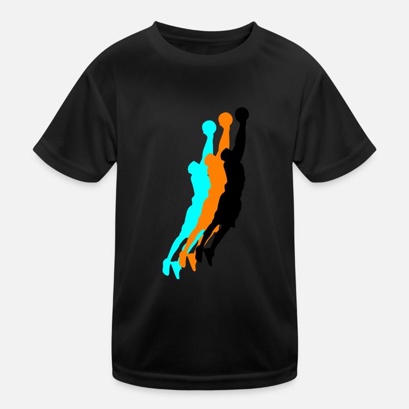 basketballer silhouette 3 Kinder Funktions-T-Shirt