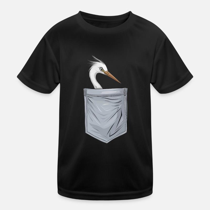 Reiher Vogel Kinder Funktions-T-Shirt
