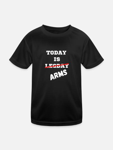 No legday - Kinder Funktions-T-Shirt - Schwarz - Vorne
