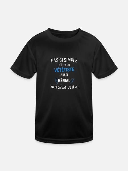 Awesome Mountain Biker - Kids Functional T-Shirt - black - Front
