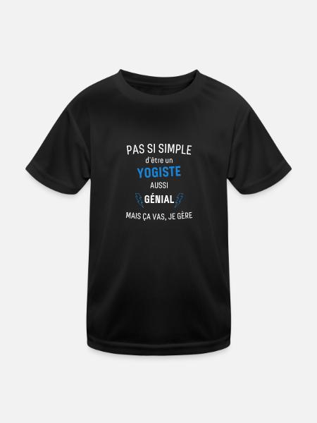 Awesome Yogist T-Shirt - Kids Functional T-Shirt - black - Front