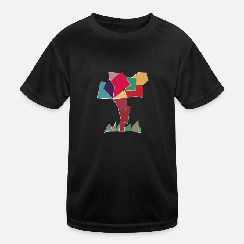 Happy tree - Kids Functional T-Shirt - black