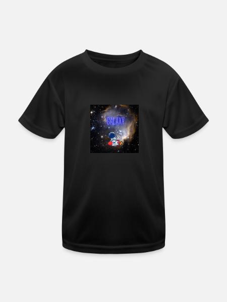Galaxy V 2 - Kinder Funktions-T-Shirt - Schwarz - Vorne