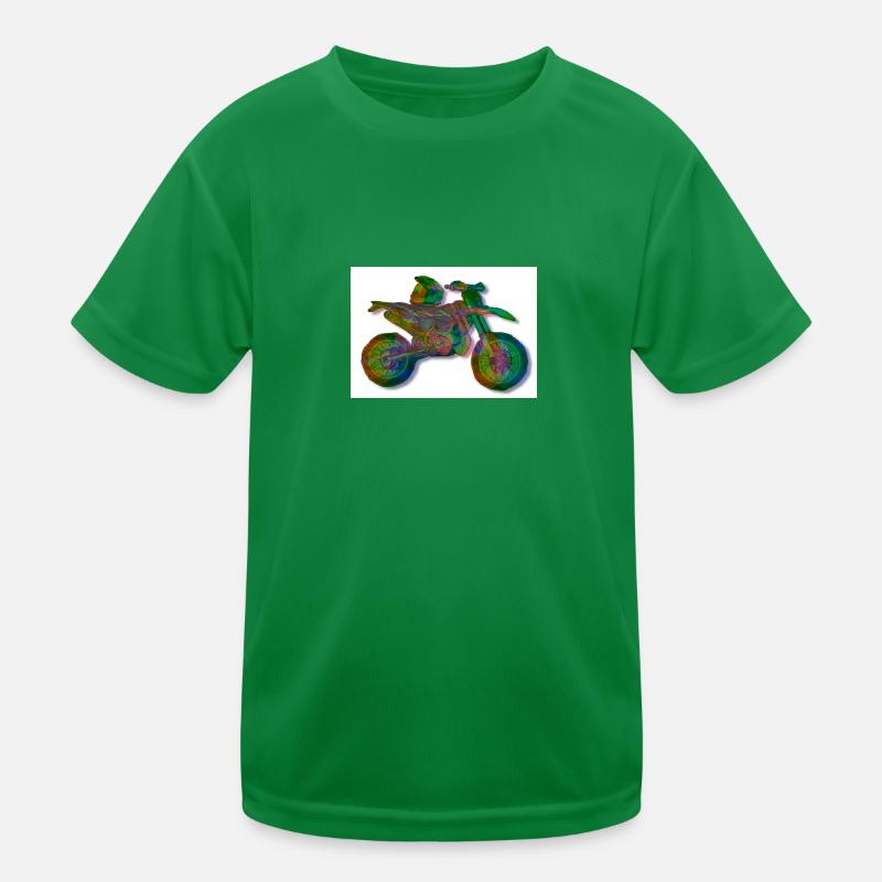 Moto auto-dessinée T-shirt sport Enfant