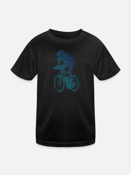 Road Bike Road Cycling Road Cyclist Road Bike - Kids Functional T-Shirt - black - Front
