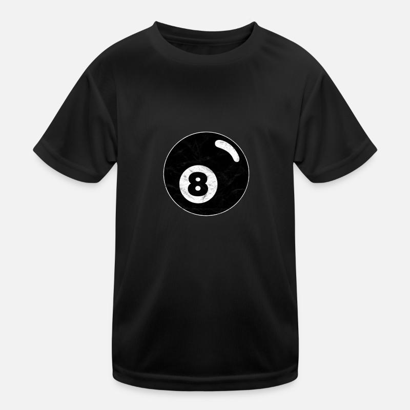 Billard boule de billard noir huit huit millésime T-shirt sport Enfant