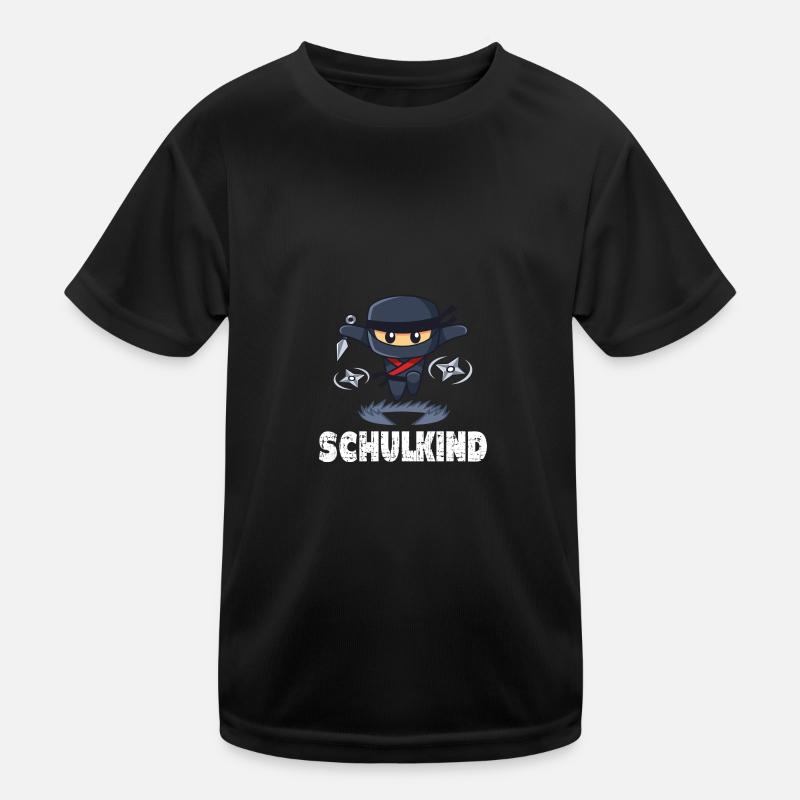 Einschulung Erstklässler Schulkind Ninja Kinder Funktions-T-Shirt
