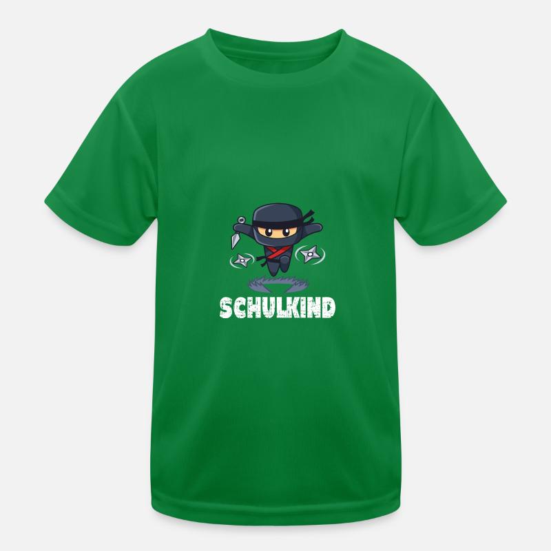 Einschulung Erstklässler Schulkind Ninja Kinder Funktions-T-Shirt