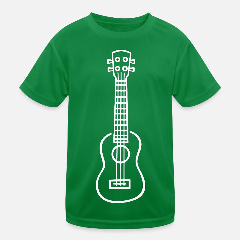 Ukulele Line Art Kinder Funktions-T-Shirt