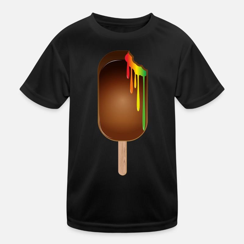 Chocolate popsicles with rainbow filling Kids Functional T-Shirt