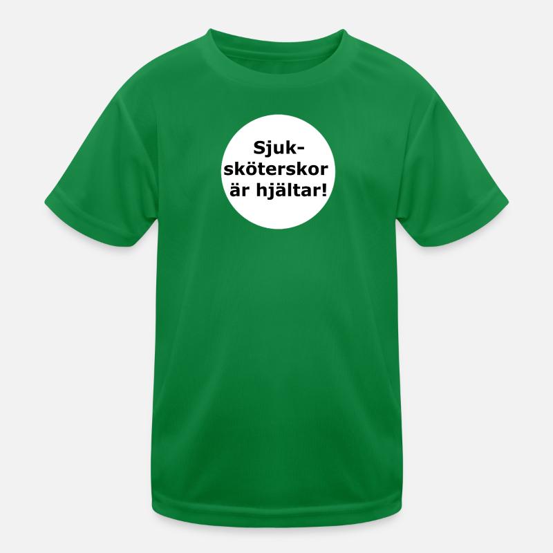 Nurses are heroes! (White circle) Kids Functional T-Shirt