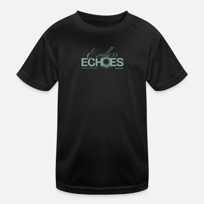 Synthesizer Modular Addicted Endless Echoes - Kinder Funktions-T-Shirt - Schwarz