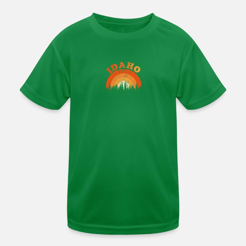 Vintage Idaho Fan rétro Cool coucher de soleil Wilderness T-shirt sport Enfant