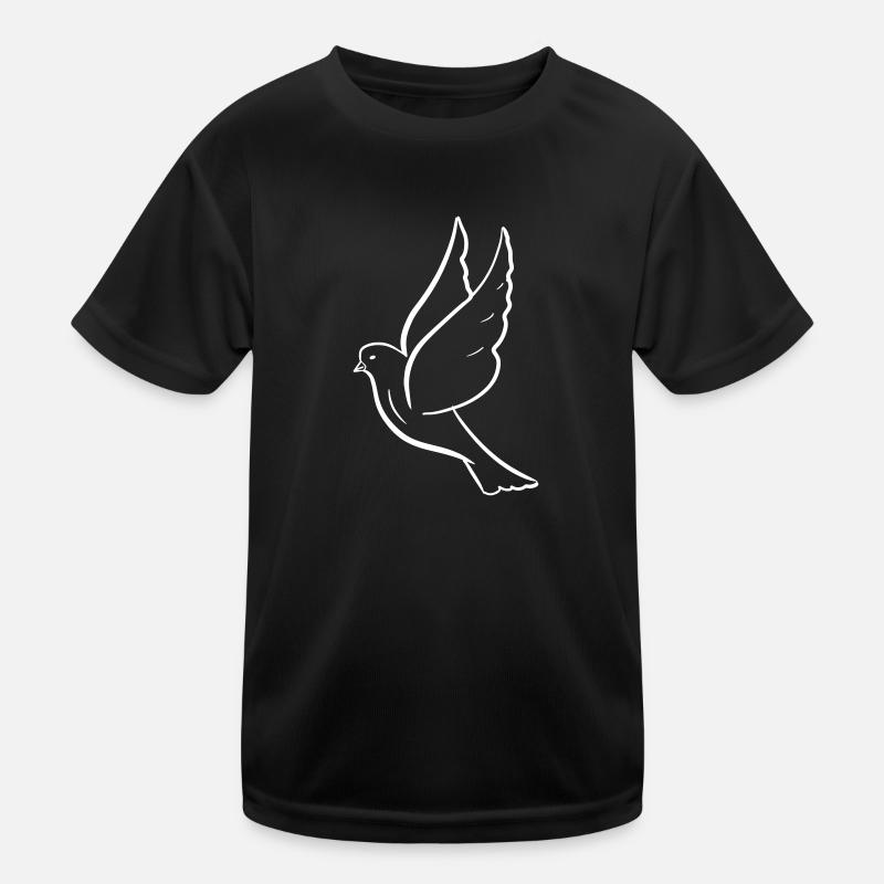 Fliegende Taube. Handgezeichnet. Zeichnung. Kinder Funktions-T-Shirt