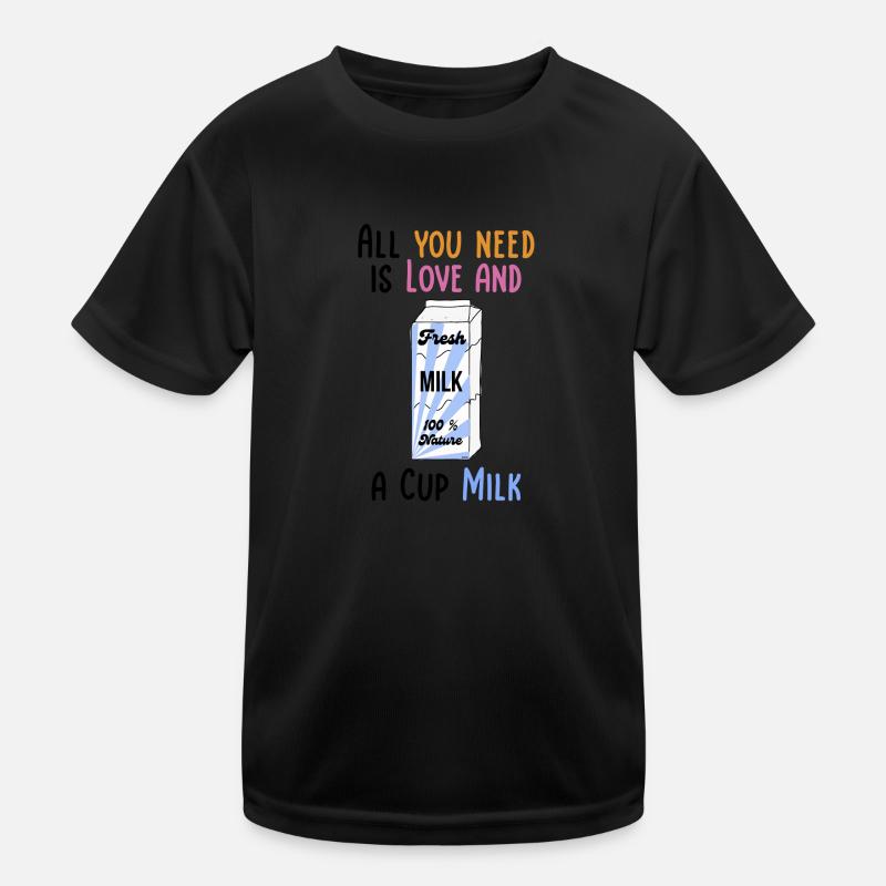 We need Love and Milk Comicstyle 2 Kinder Funktions-T-Shirt