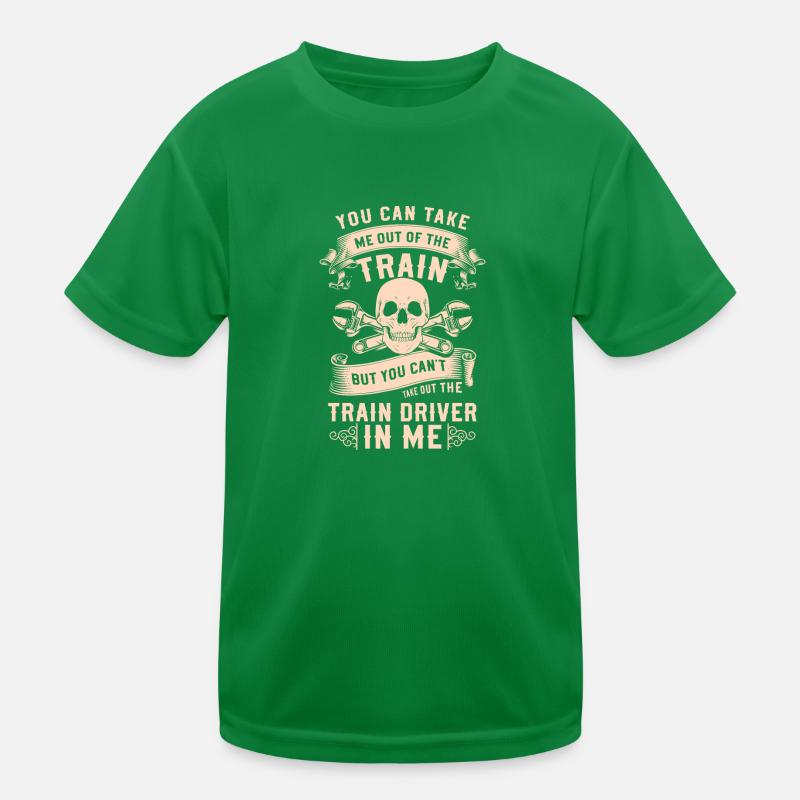 Train Driver Track Locomotive Kids Functional T-Shirt