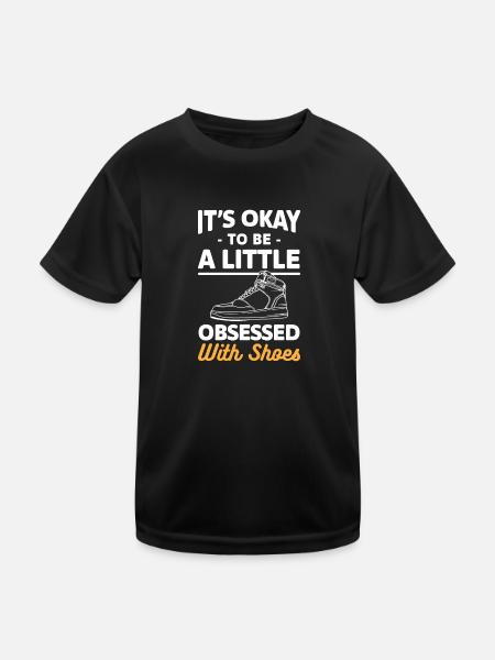 Shoe Collector Shoe Lover Fashion Couple - Kids Functional T-Shirt - black - Front