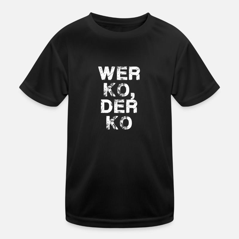 Wer ko der ko,spruch,bayrisch,bayern - Kinder Funktions-T-Shirt - Schwarz