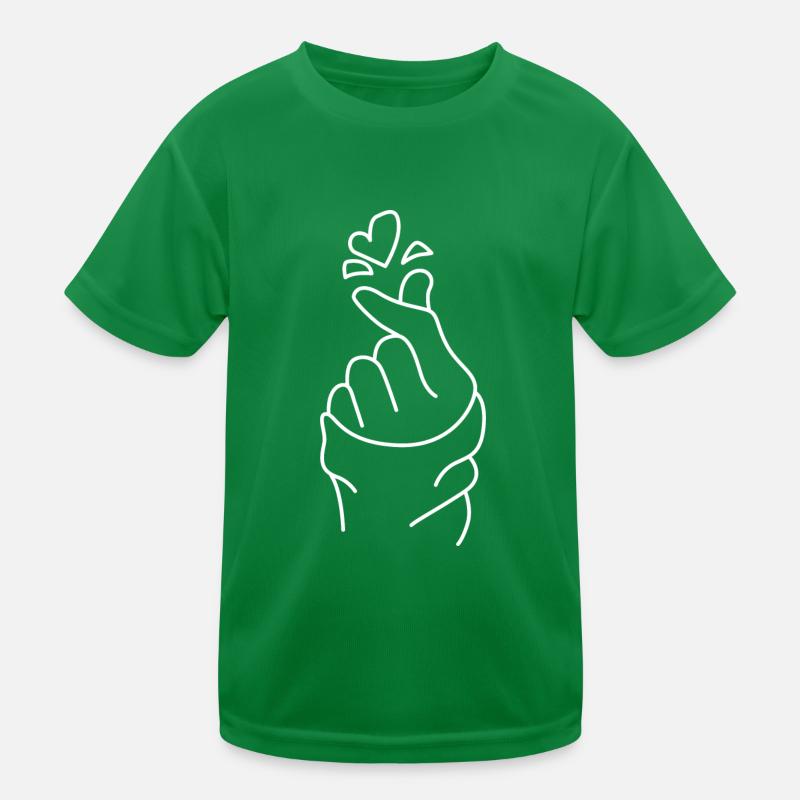 Corazón de dedo Camiseta funcional para niños