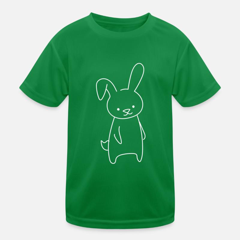 Cute Rabbit Drawing Wildlife Forest Animal Kids Functional T-Shirt