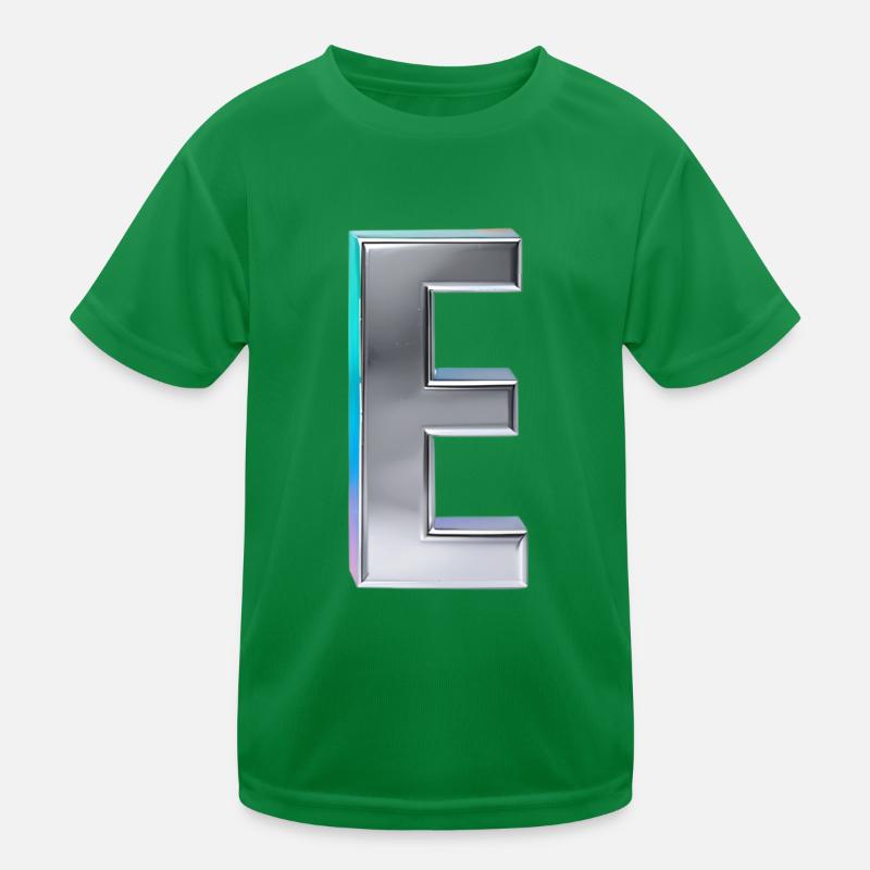 Chrome ,, E " Métallisé T-shirt sport Enfant