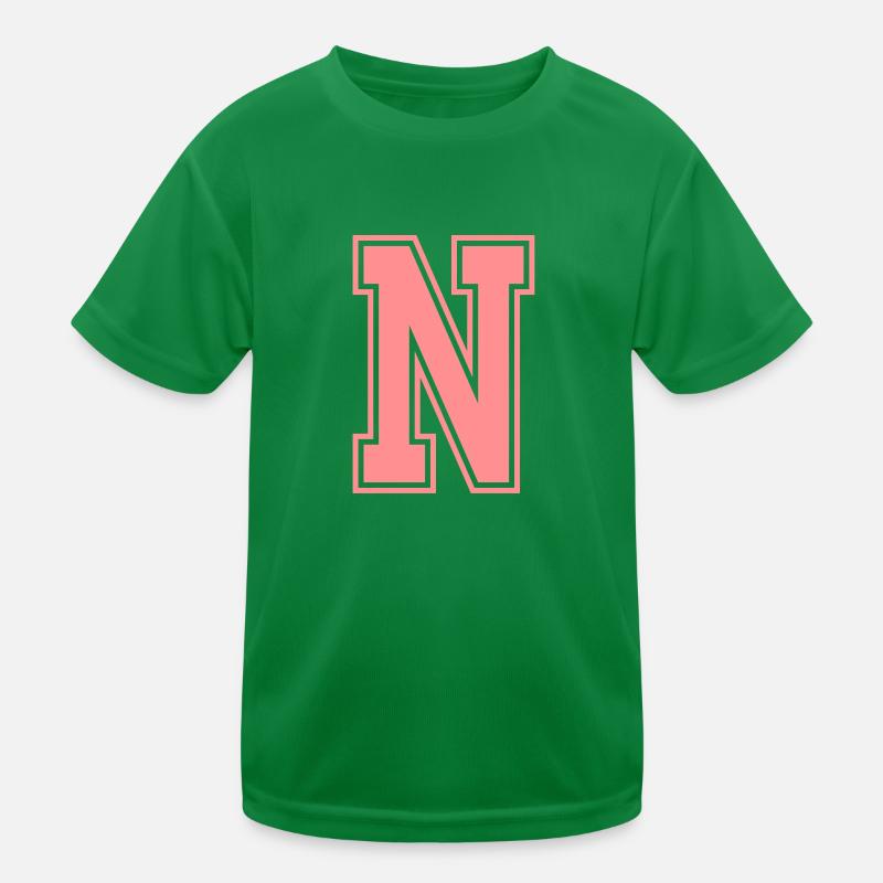 Buchstabe N Kinder Funktions-T-Shirt