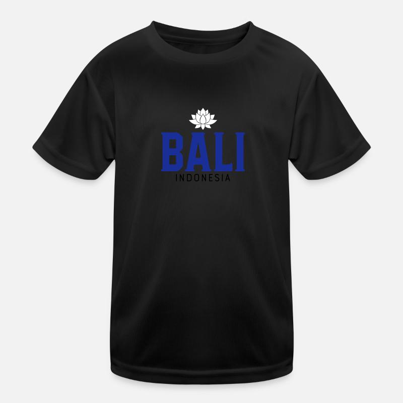 Bali - Kinder Funktions-T-Shirt - Schwarz