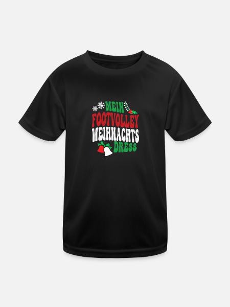 Weihnachten Footvolley Spielerin Footvolleyspieler - Kinder Funktions-T-Shirt - Schwarz - Vorne