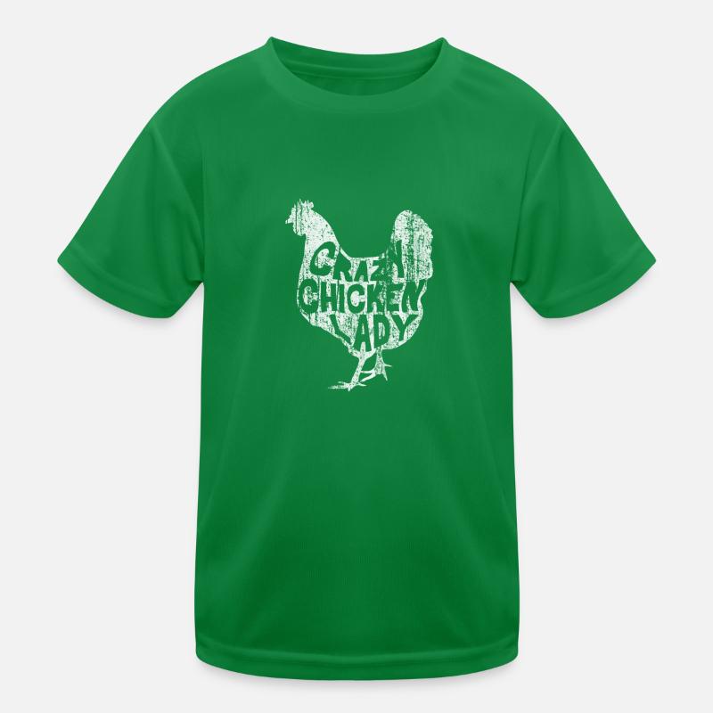 Ferme agricole Crazy Chicken Lady Farmer T-shirt sport Enfant