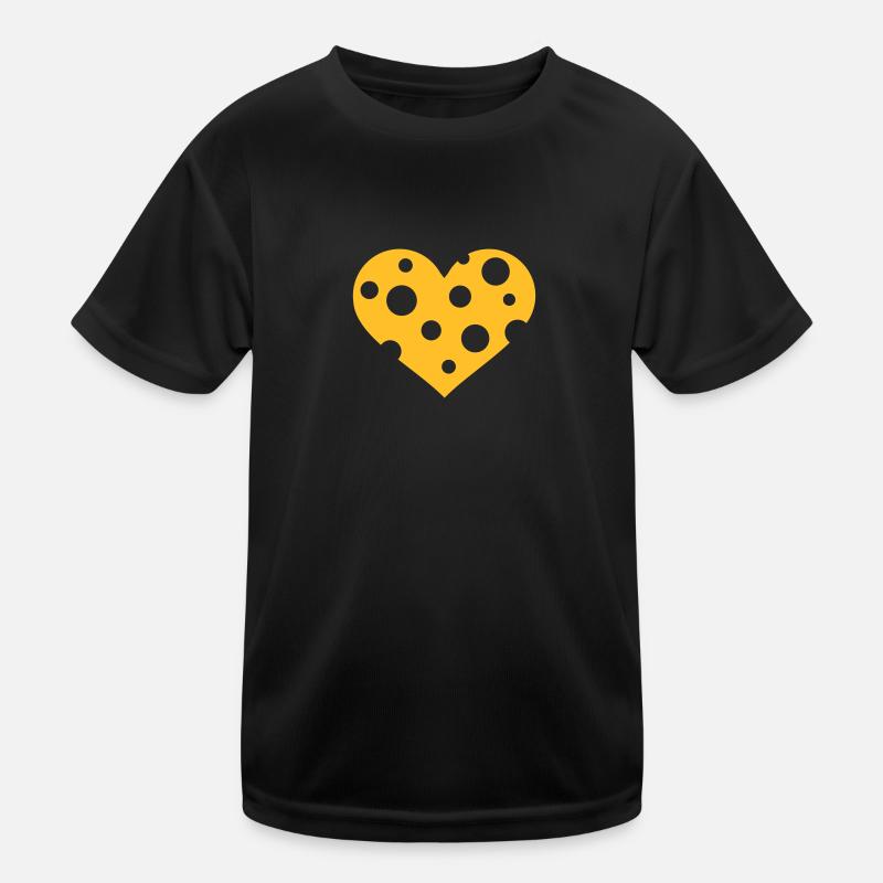 Käse - Kinder Funktions-T-Shirt - Schwarz