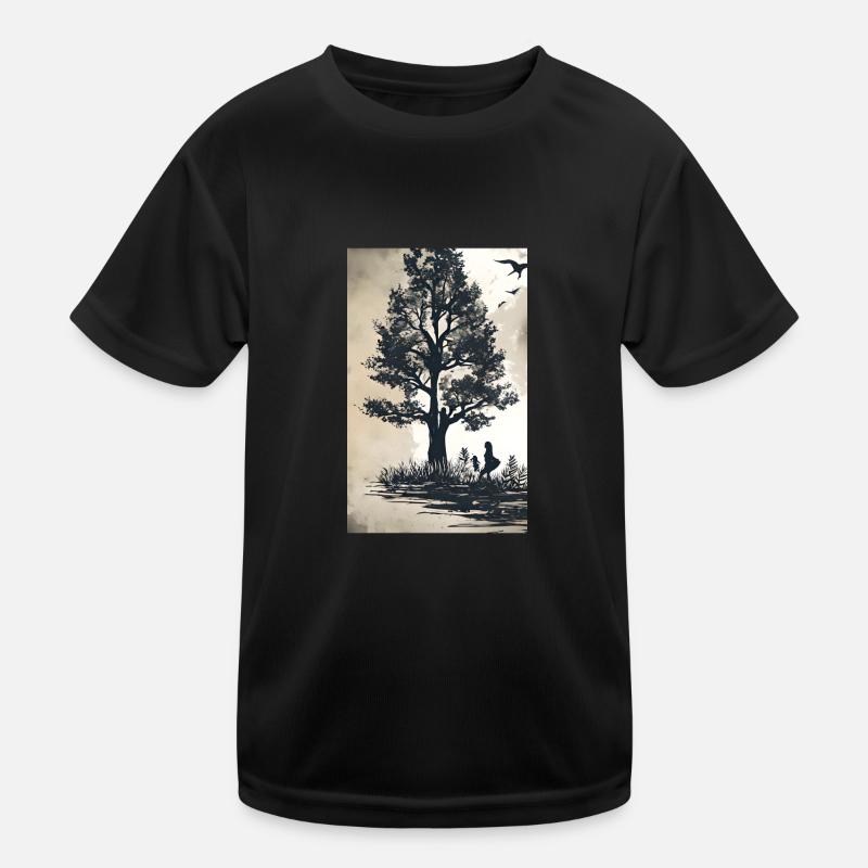 Baum am See Kinder Funktions-T-Shirt