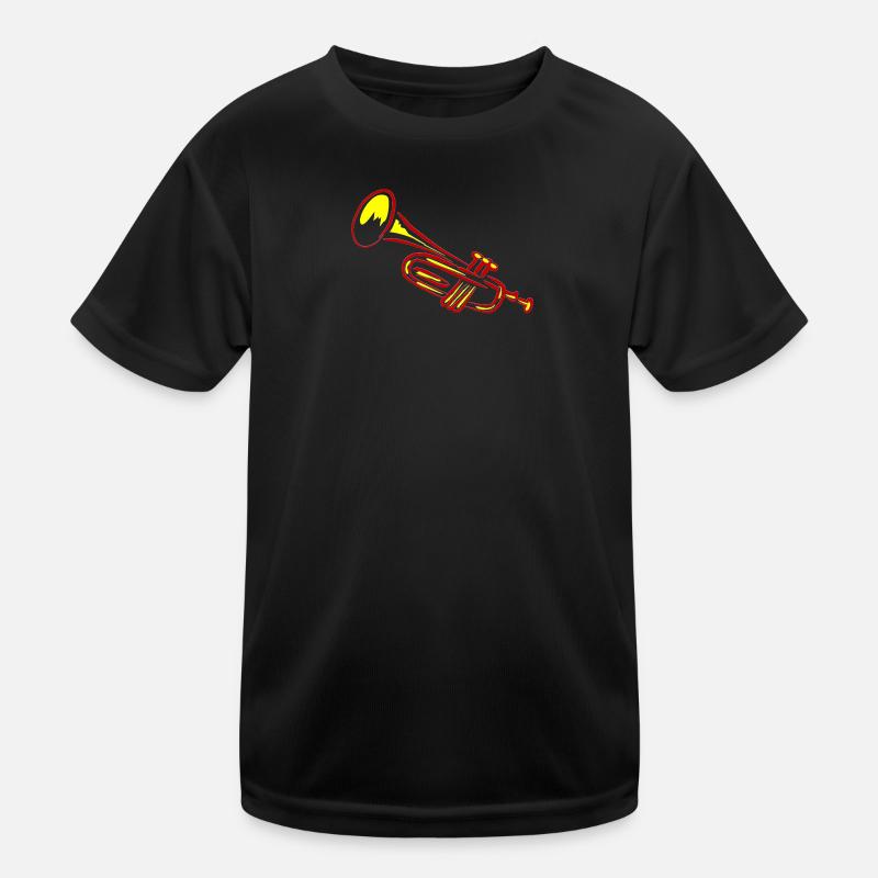 Trumpet Brass Design Kids Functional T-Shirt