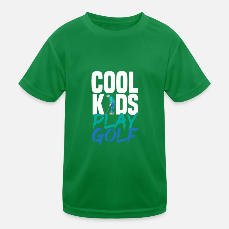Cool kids playing golf golfers Kids Functional T-Shirt