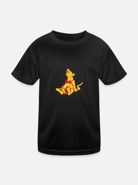 Strandratte / rat at the beach (3c) - Kinder Funktions-T-Shirt - Schwarz - Vorne