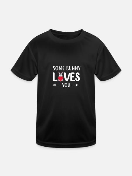 Some Loves You Quotes Animal Pun Funny Easter - Kids Functional T-Shirt - black - Front
