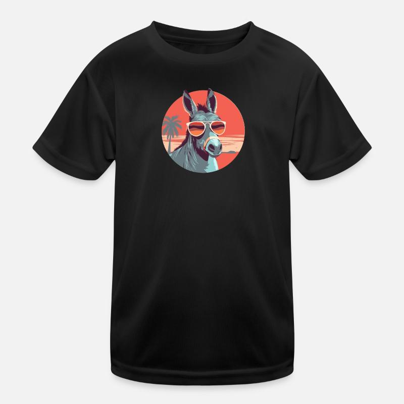 Âne, Lunettes de soleil, Mule, Mule, Steppe T-shirt sport Enfant