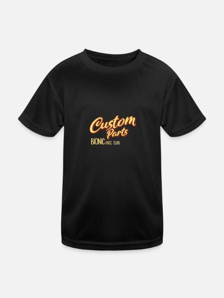 Custom Parts Bionic Engineering Gift - Kids Functional T-Shirt - black - Front