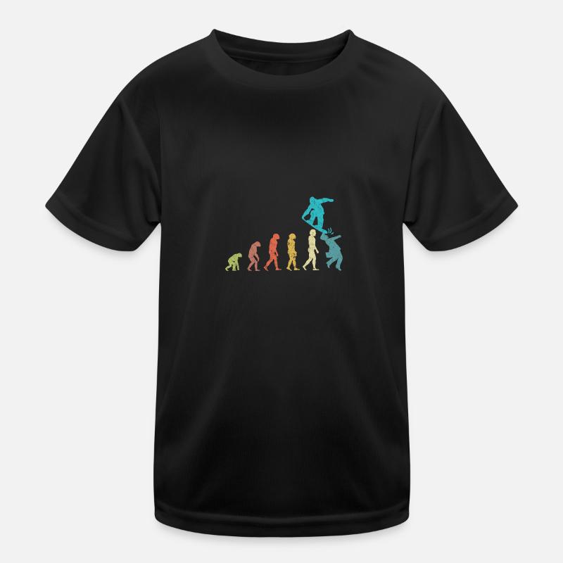 Snowboarder Evolution Snowboard Sport d'hiver T-shirt sport Enfant