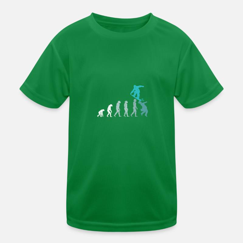 Snowboarder Evolution Snowboard Wintersport Kinder Funktions-T-Shirt