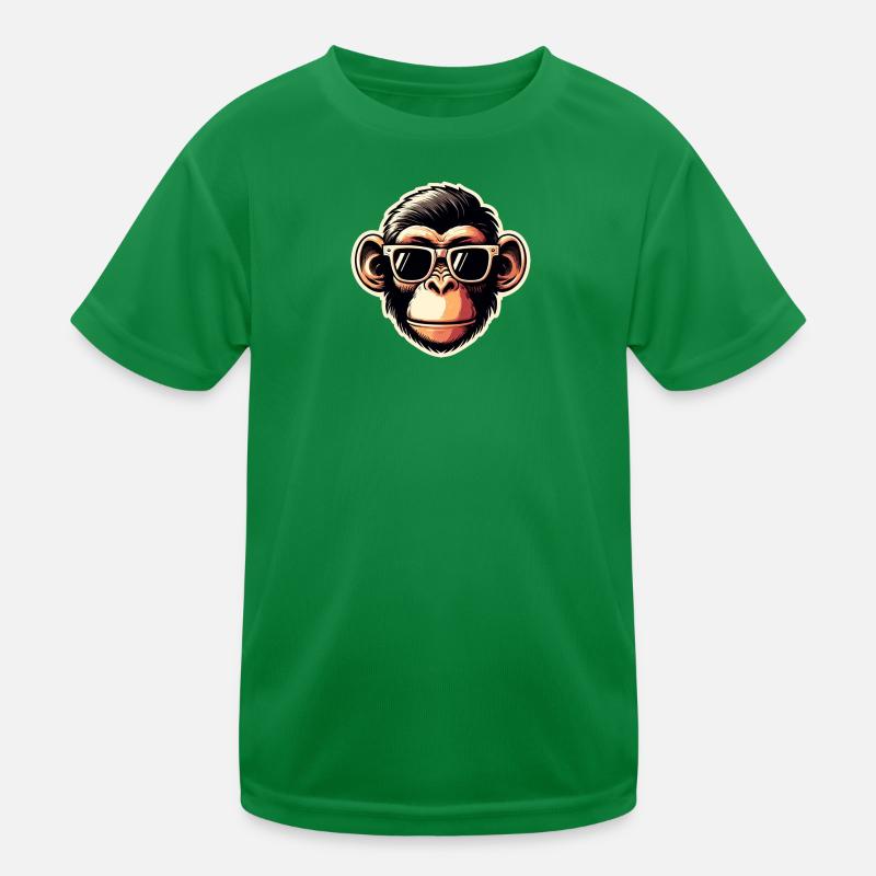 Monkey Glasses Cool Kids Functional T-Shirt
