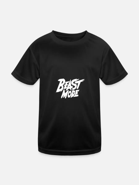 Gym Sport Kraftsport - Kinder Funktions-T-Shirt - Schwarz - Vorne