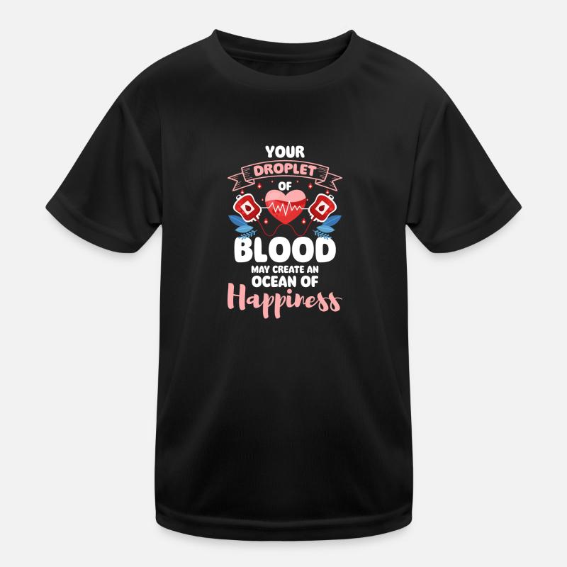 Blutspende Leben Krankenhaus Kinder Funktions-T-Shirt