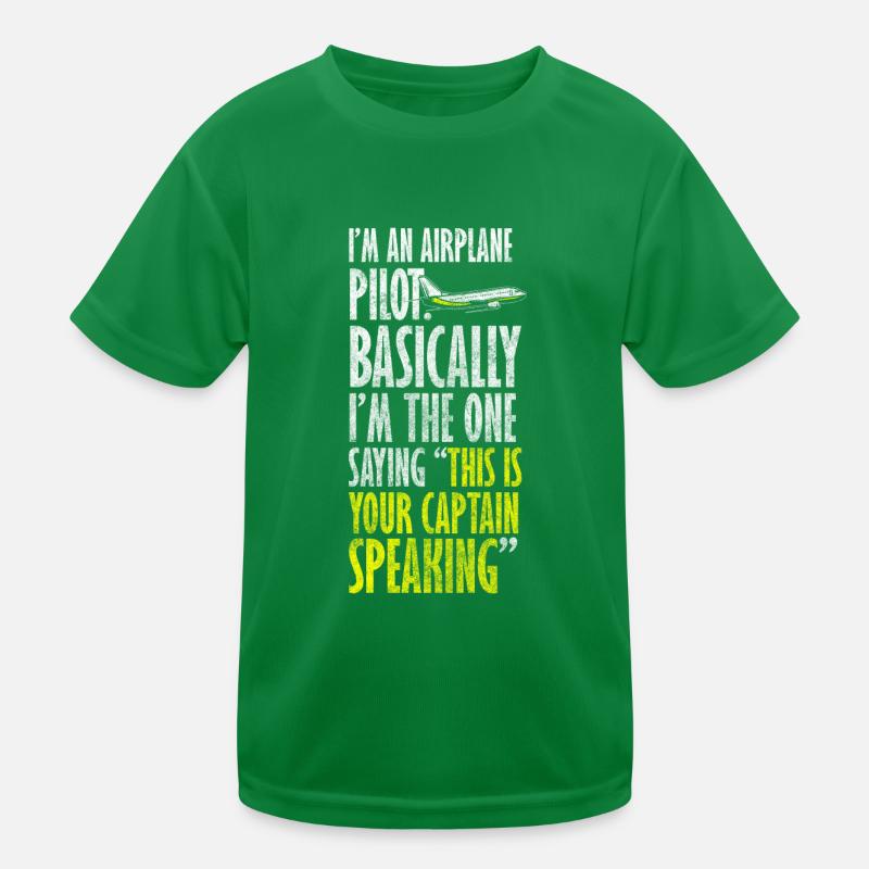 Pilot Work Model Making Glider Kids Functional T-Shirt