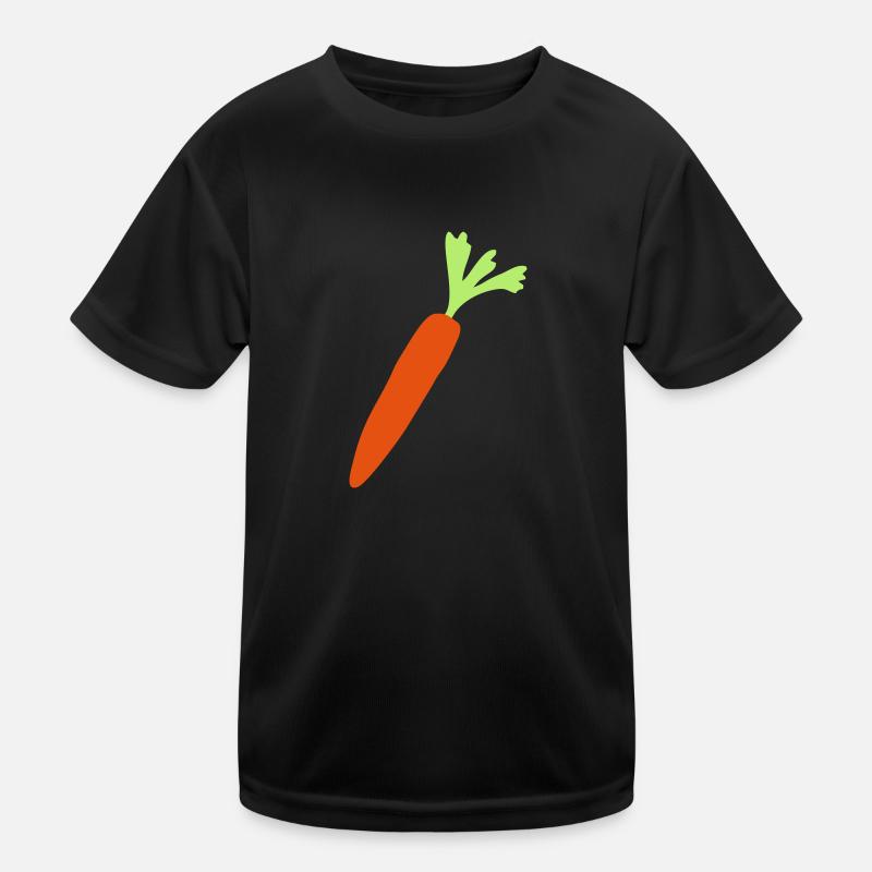 Karotte - Kinder Funktions-T-Shirt - Schwarz