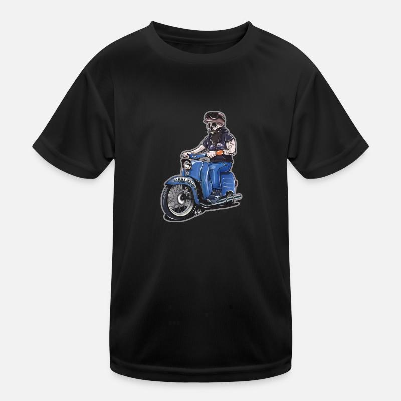 2Takt Ostalb Simson Skull - Kinder Funktions-T-Shirt - Schwarz