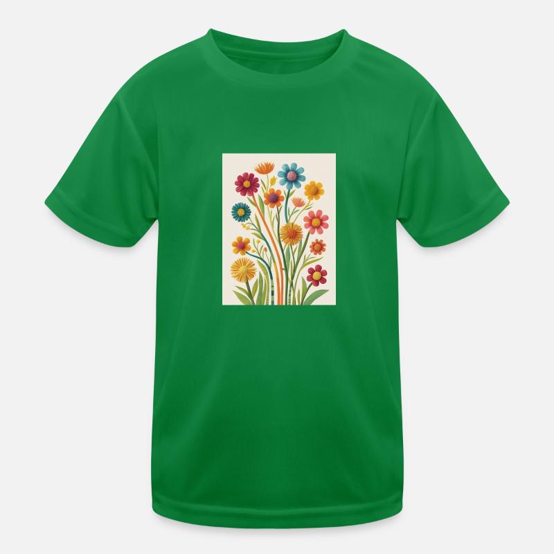 Blüten der Handarbeit Kinder Funktions-T-Shirt